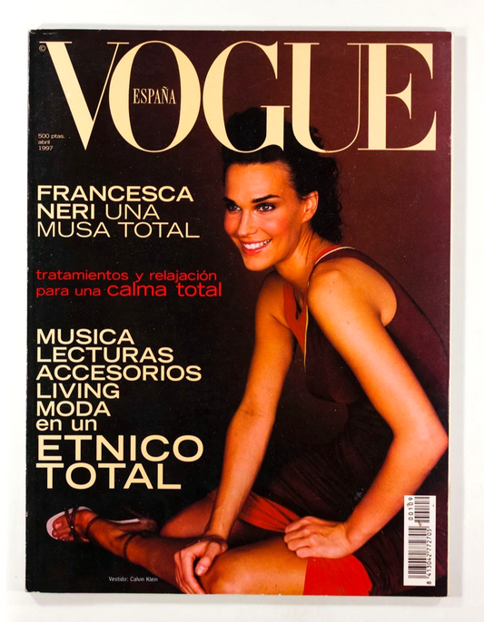 FRANCESCA NERI Kate Moss HERB RITTS Marcus Schenkenberg ABSOLUT Vogue Spain 1997