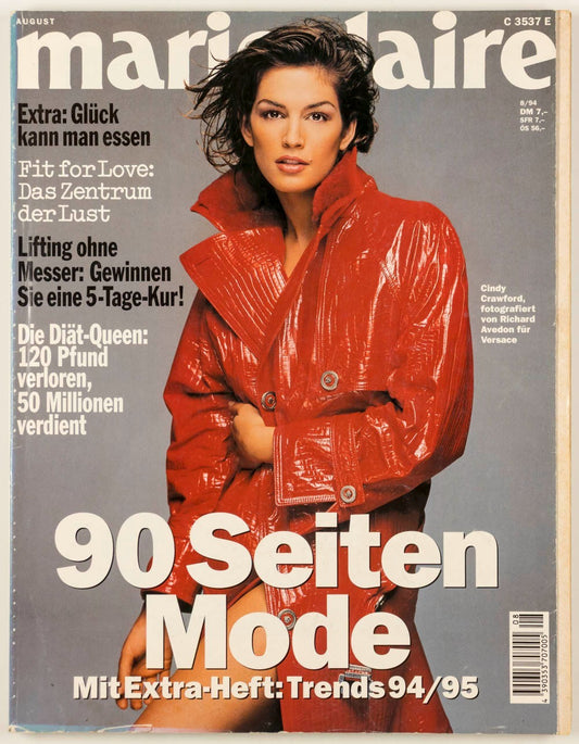 CINDY CRAWFORD Schiffer SCHENKENBERG Veruschka MARIE CLAIRE August 1994 Galliano