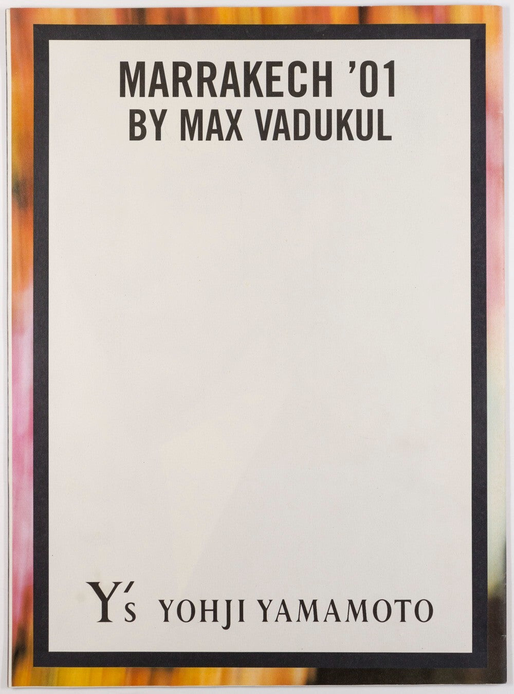 YOHJI YAMAMOTO Y's For Men LOOKBOOK Marrakech 2001 by MAX VADUKUL Collection '01