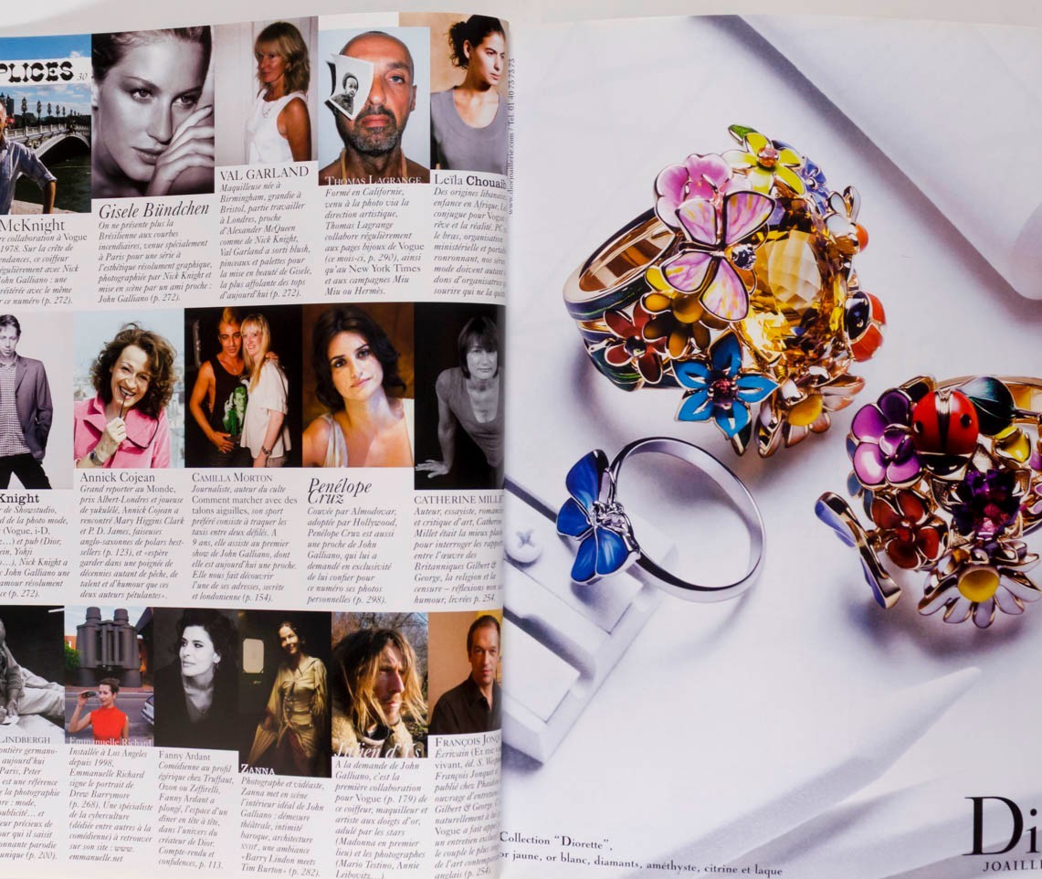 Paris Vogue guest edited by John Galliano DREW BARRYMORE Cat Power 2006 December