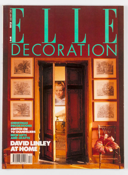David Linley ARTS & CRAFTS Chandeliers ELLE DECORATION # 9 January 1991 VTG Xmas