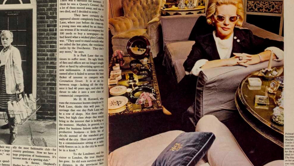 Fleur Cowles 60's MAYFAIR David Montgomery SUNDAY TIMES magazine LADY NEWBOROUGH