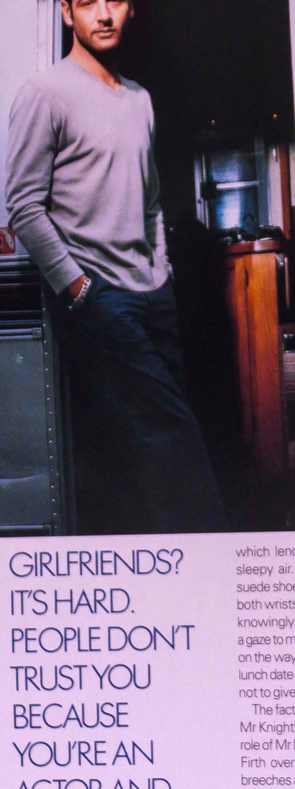 JEREMY NORTHAM interview and photo shoot RARE vintage UK Fashion magazine