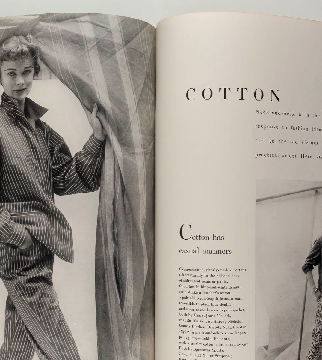 Nina de Voogt HEPWORTH Givenchy BALENCIAGA Rene Gruau BACALL Vogue April 1954 UK