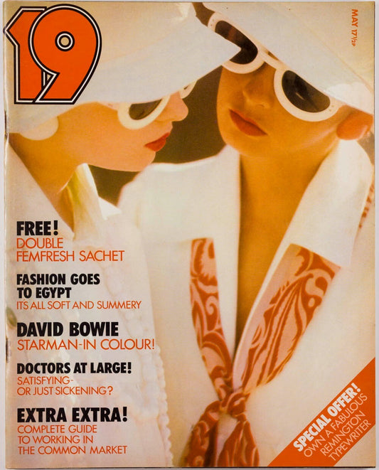TRACY WEED Egypt TUTANKHAMUN Karnak BIBA David Essex BOWIE  19 magazine May 1973