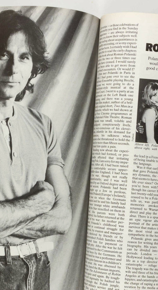 ROMAN POLANSKI photograph by ALICE SPRINGS Sharon Tate 1980's fashion magazine