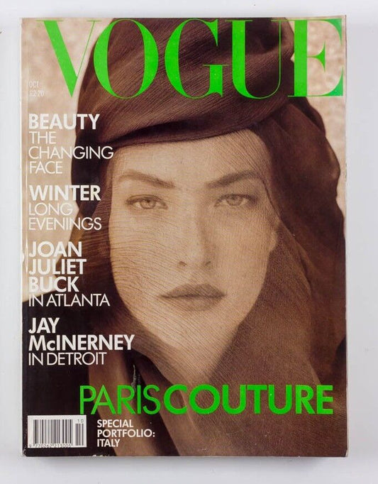 Tatjana Patitz HERB RITTS Paris LINDA EVANGELISTA Vogue magazine UK October 1988