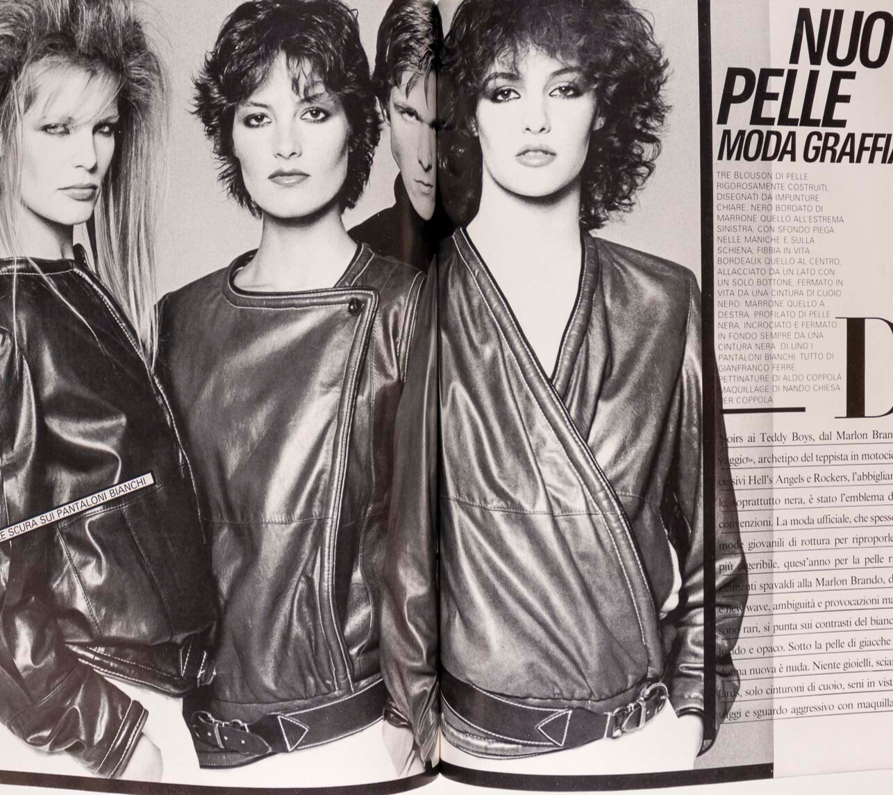 GIA CARANGI Eva Ionesco HANS FEURER New Wave VOGUE ITALIA magazine February 1981