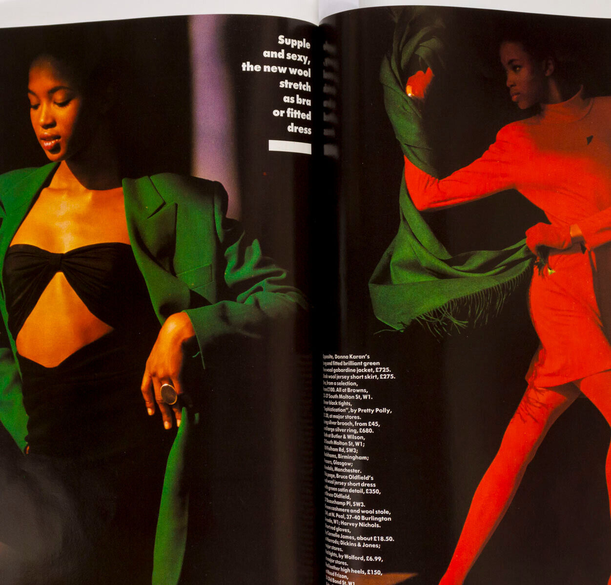 Cindy Crawford NAOMI CAMPBELL Howard Hodgkin VTG January 1988 VOGUE magazine