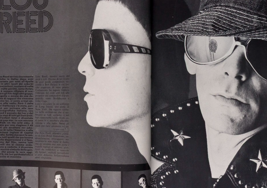Giorgio Armani's 1st magazine L'UOMO VOGUE Dirk Bogarde LOU REED August 1974