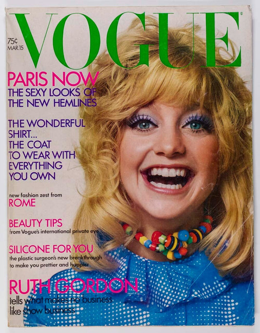 Goldie Hawn JEAN SHRIMPTON Jane Birkin  VOGUE March 15 1971  Pat Cleveland PARIS