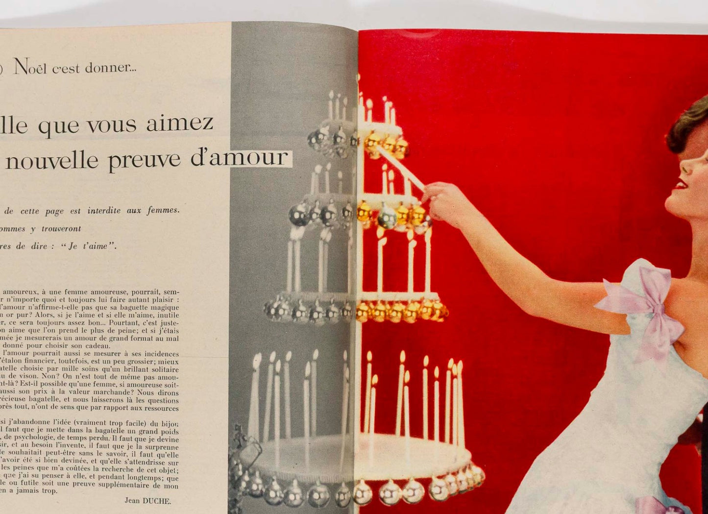 NOEL Xmas presents FRENCH ELLE magazine December 1955 70th birthday gift No 519