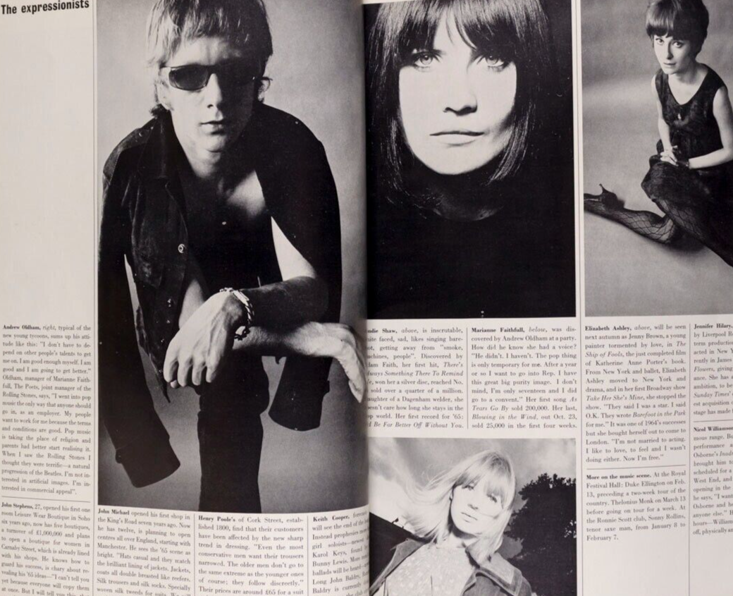 JEAN Chrissie SHRIMPTON Sue Murray OLIVER REED Marianne Faithfull DUFFY Vogue UK