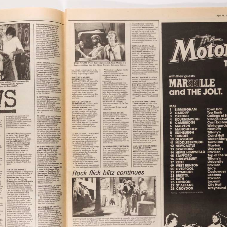 Nico SEX PISTOLS Reggae SOUNDS magazine April 1978 Sham 69 XRAY SPEX Stranglers