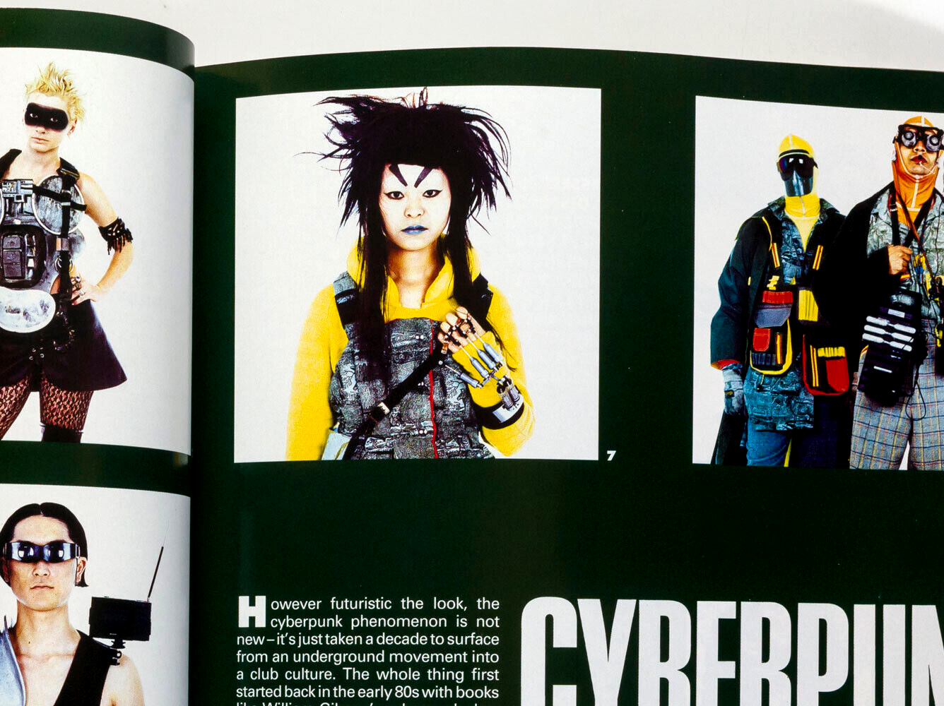 Stephanie Roberts ALAN RICKMAN Nadja Auermann ELLE 1992 Cyberpunk MARK BORTHWICK