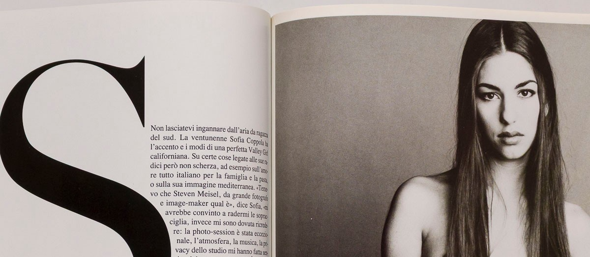 SOFIA COPPOLA Drew Barrymore ANNA NICOLE SMITH Bianca VOGUE ITALIA December 1992