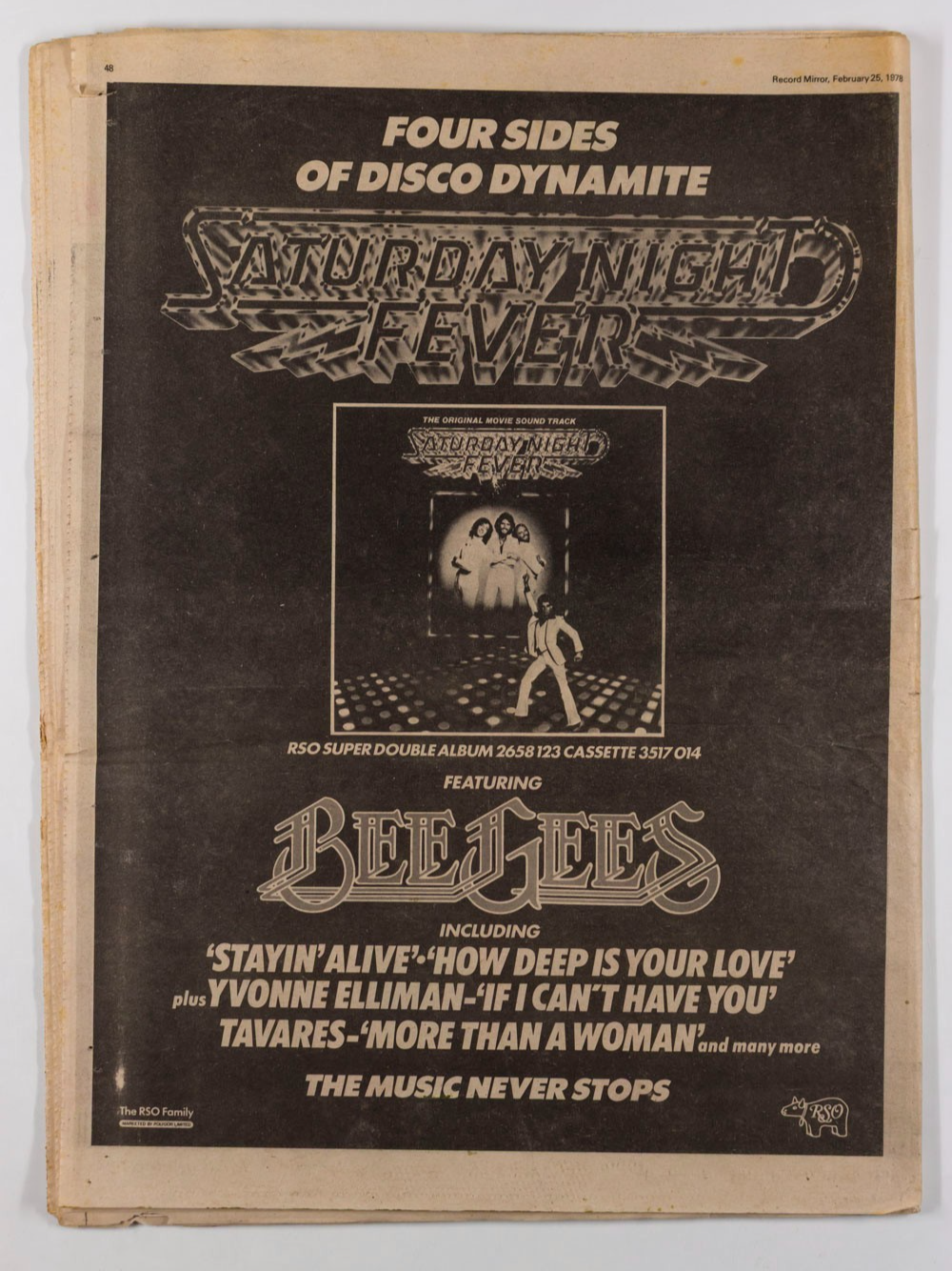 KATE BUSH The Sweet BEE GEES Stranglers ROD STEWART Record Mirror February 1978