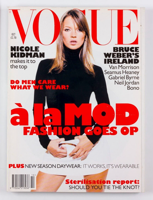 KATE MOSS Bruce Weber U2 Vogue October 1995 30th birthday gift HELMUT NEWTON vtg