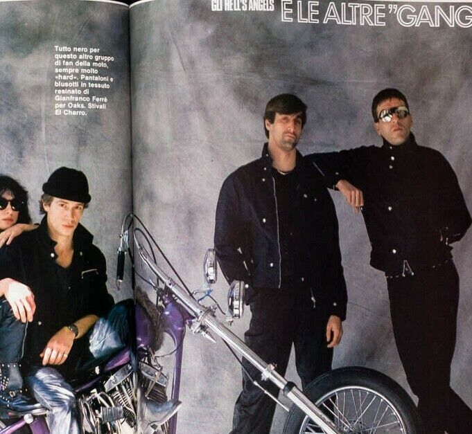 BIKERS Herb Ritts ALAN VEGA Steven Meisel SHEENA EASTON Vespa VOGUE LUI magazine