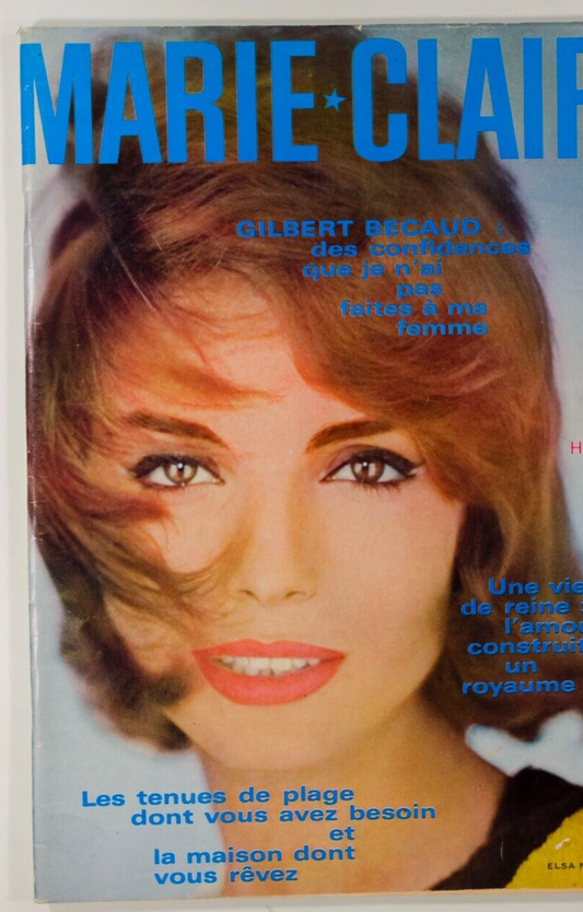 Elsa Martinelli GILBERT BECAUD French 60's fashion MARIE CLAIRE France magazine