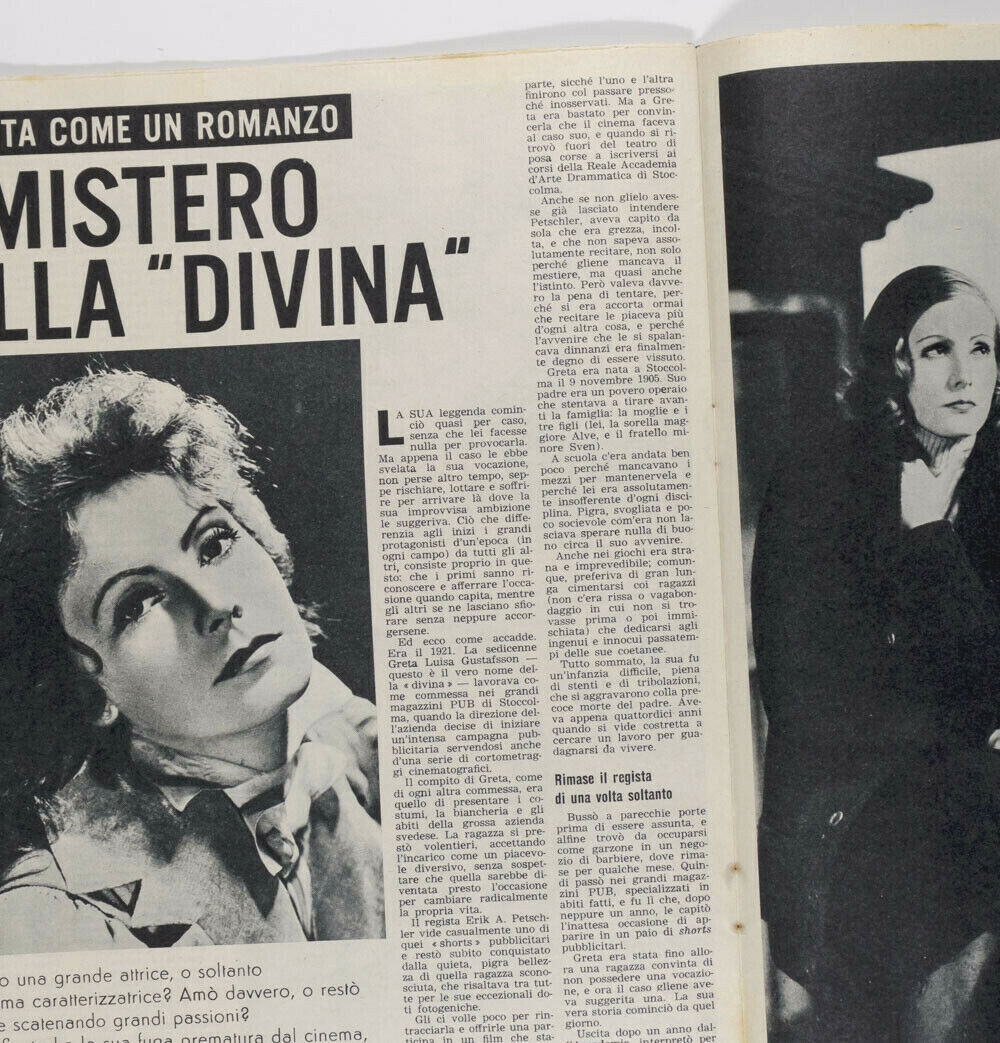 JULIE ANDREWS Greta Garbo CLAIRE BEBAWI 60s Italia film photo magazine CHRONICLE