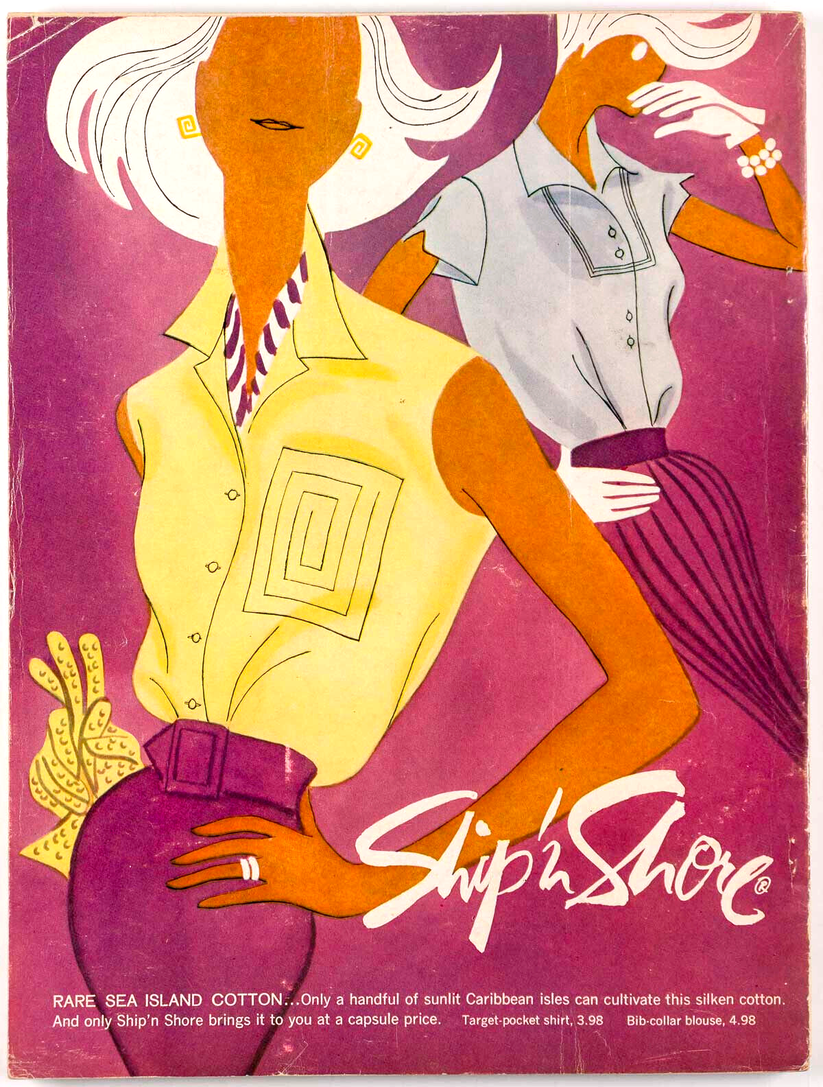 Spring Beauty WHAT TO WEAR WITH Chart GLAMOUR magazine March 1952 Fashion US vtg