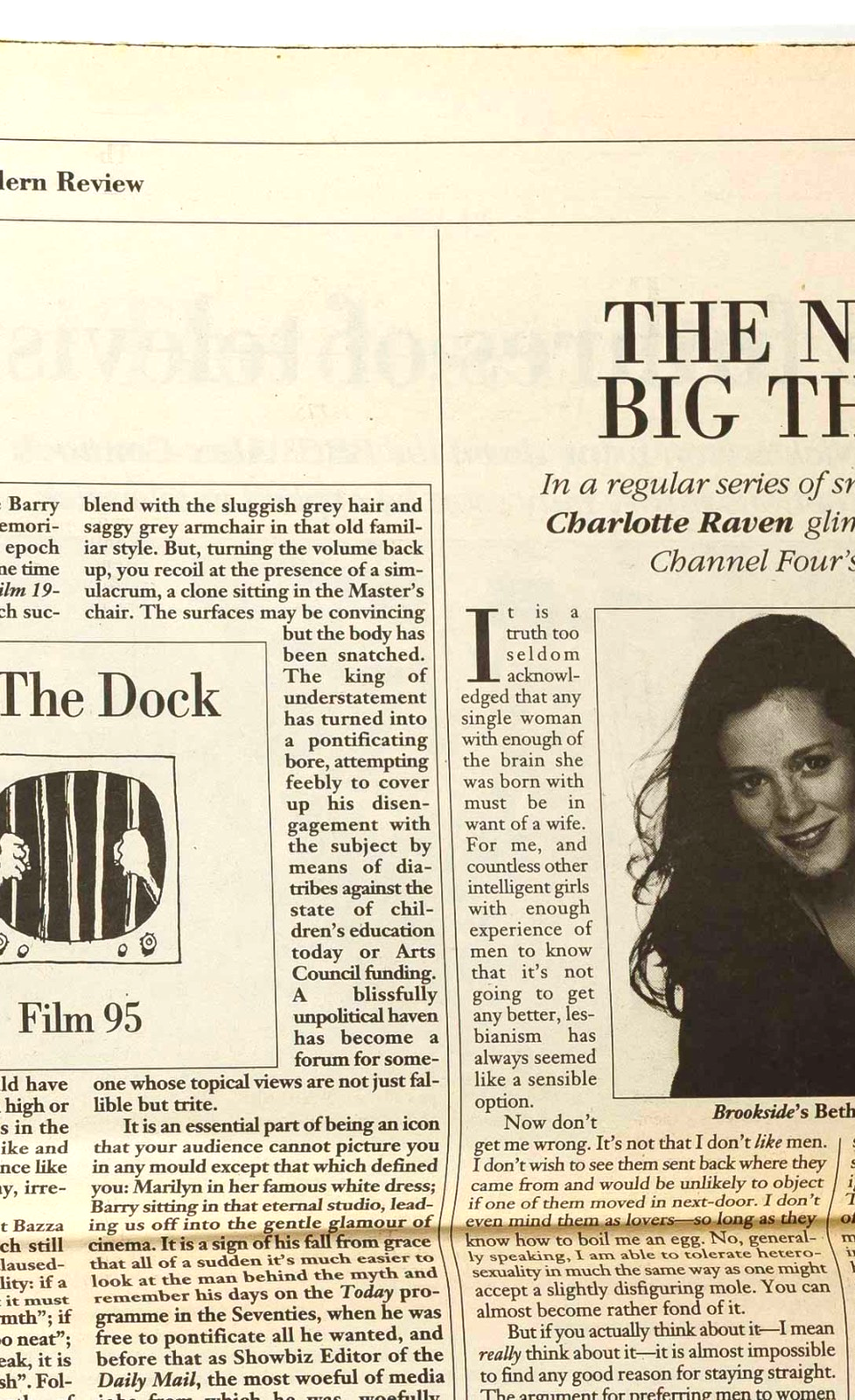 Jamie Hewlett ANNA FRIEL Tony Richardson MODERN REVIEW April 1995 Tank Girl AMIS