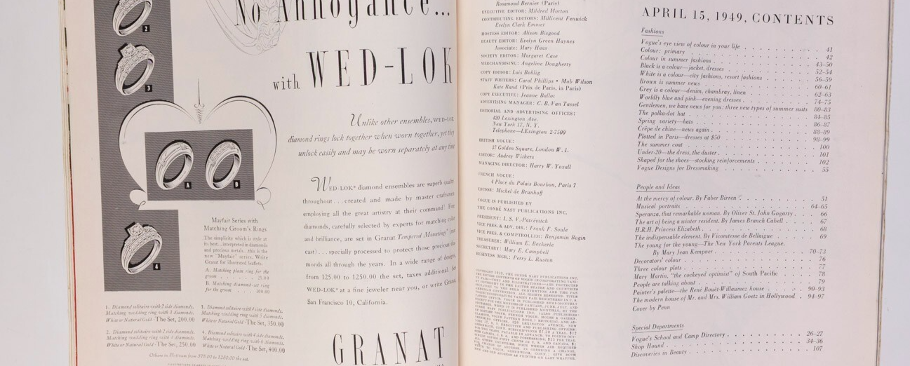Irving Penn RENE BOUET-WILLAUMEZ Bouchet VOGUE April 1949 Mary Martin MENSWEAR