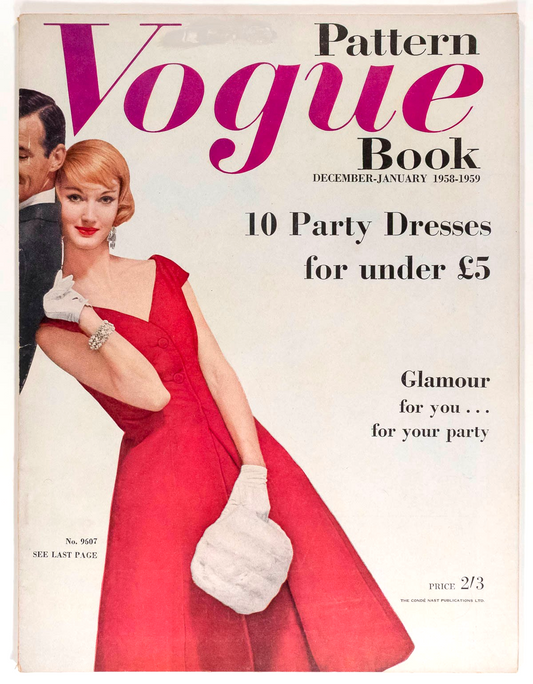 Vogue Magazine Pattern book 1958 XMAS Jean Patou KAZAN Jacqmar NINA RICCI vtg UK