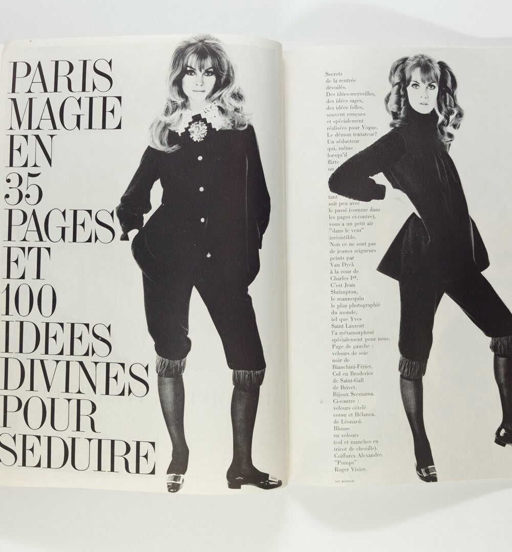 Catherine Deneuve GUY BOURDIN Jean Shrimpton SARAH MOON Paris Vogue August 1969