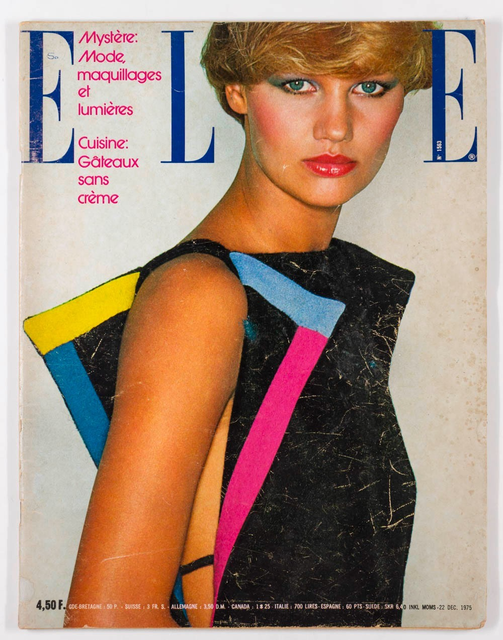 Arja Toyryla KNITWEAR Elle magazine 22 December 1975 50th birthday XMAS gift VTG