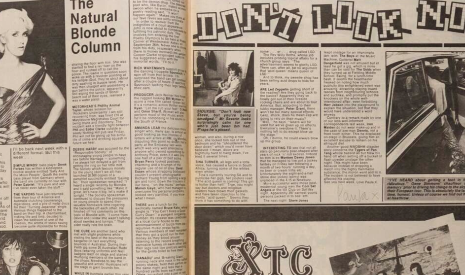 The Specials SKINHEAD Madness OZZY Dead Kennedys TOURISTS Record Mirror magazine