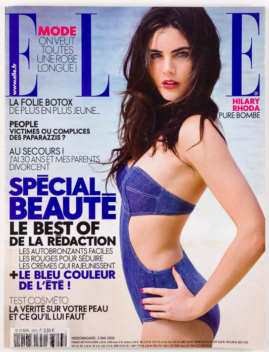 HILARY RHODA May Gil ASHTON KUTCHER Jacqueline de Romilly ~ ELLE FRANCE magazine