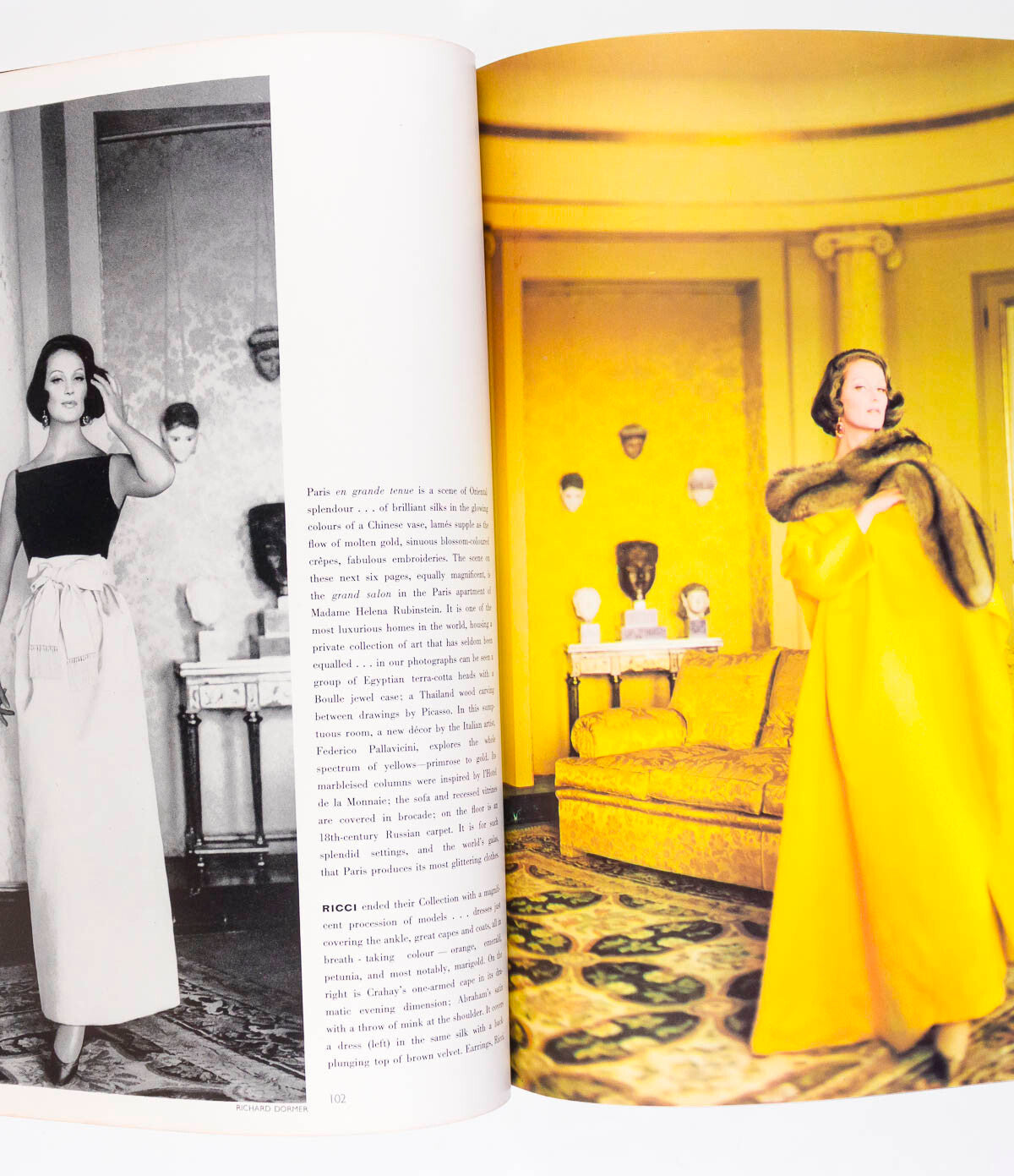 Jean Shrimpton INTERNATIONAL FASHION FOLIO Dior VTG Autumn 1961 Harper's Bazaar