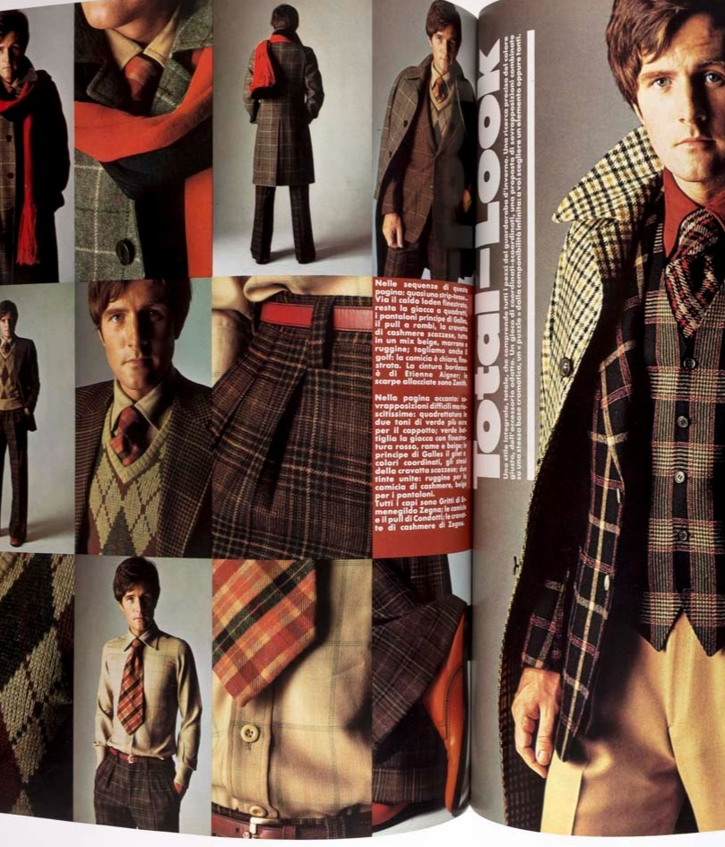 Helmut Berger JACQUES DE BASCHER Udo Kier  L'UOMO VOGUE October 1973  Toscani KL