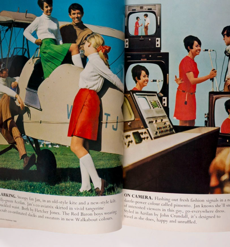 DANIELA BIANCHI Australia Woman BARRY HUMPHRIES Barracks VOGUE September 1968 Oz