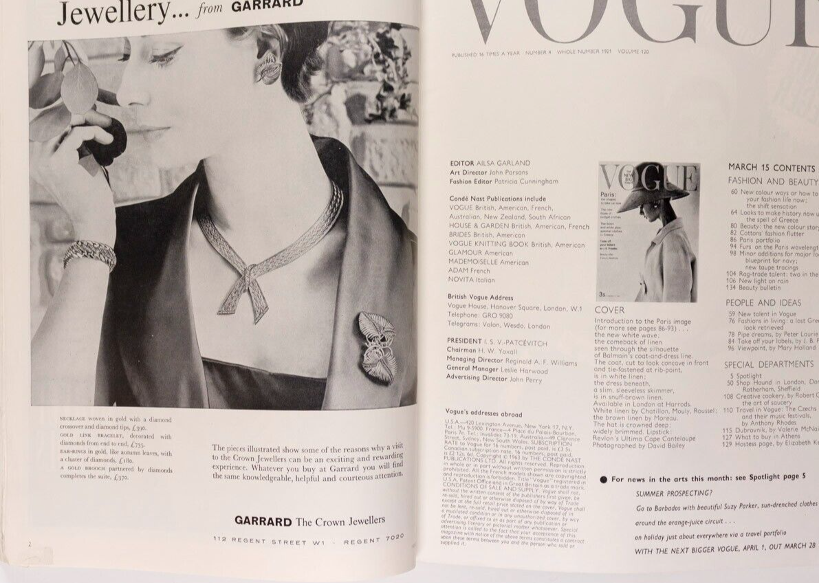 Jean Shrimpton BAILEY Celia J.B PRIESTLEY Paris PENN Greece WILLIAM KLEIN  Vogue