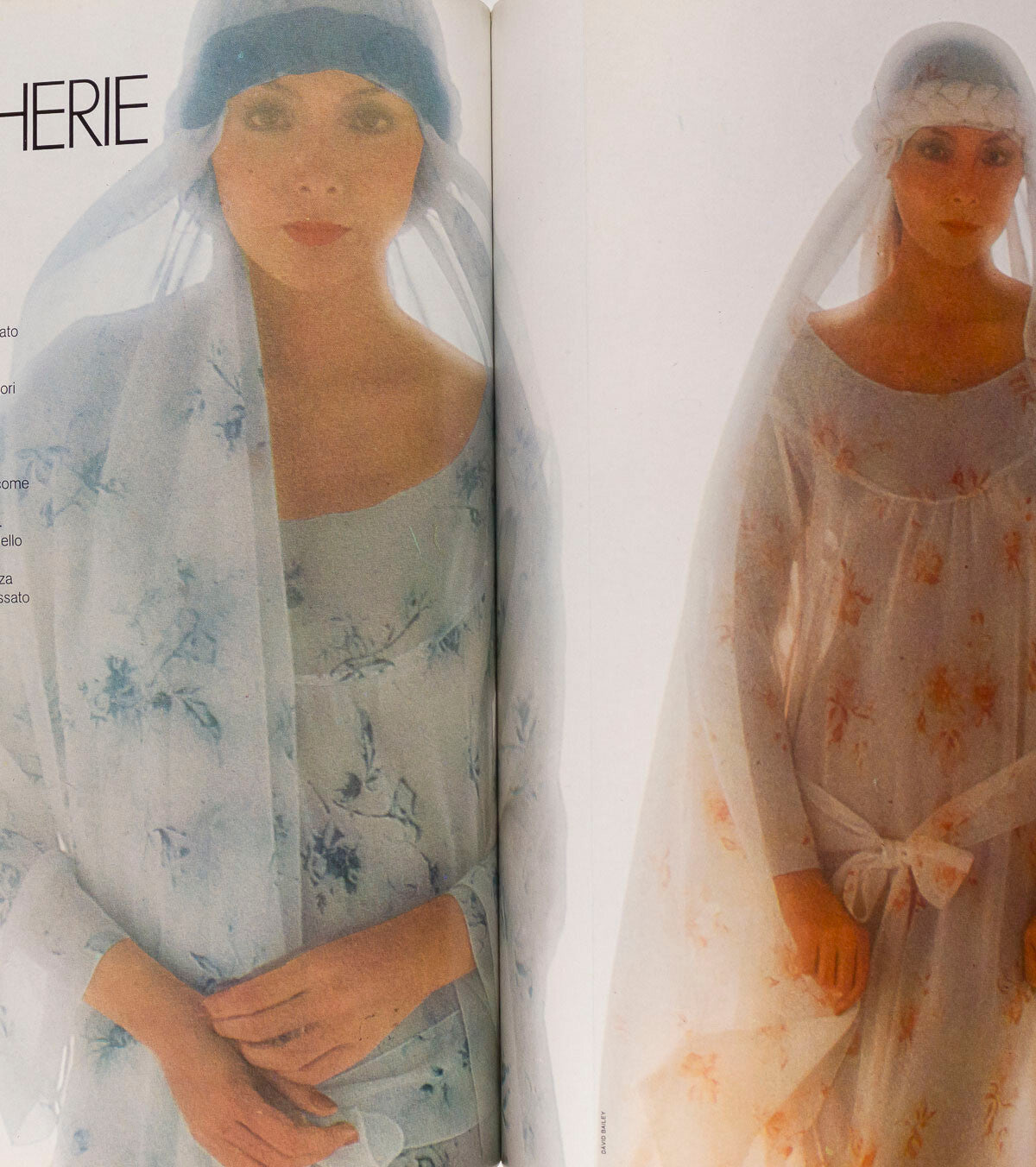 Jaan Stephens GUY BOURDIN Marie Helvin VOGUE ITALIA February 1975 Ungaro YSL vtg
