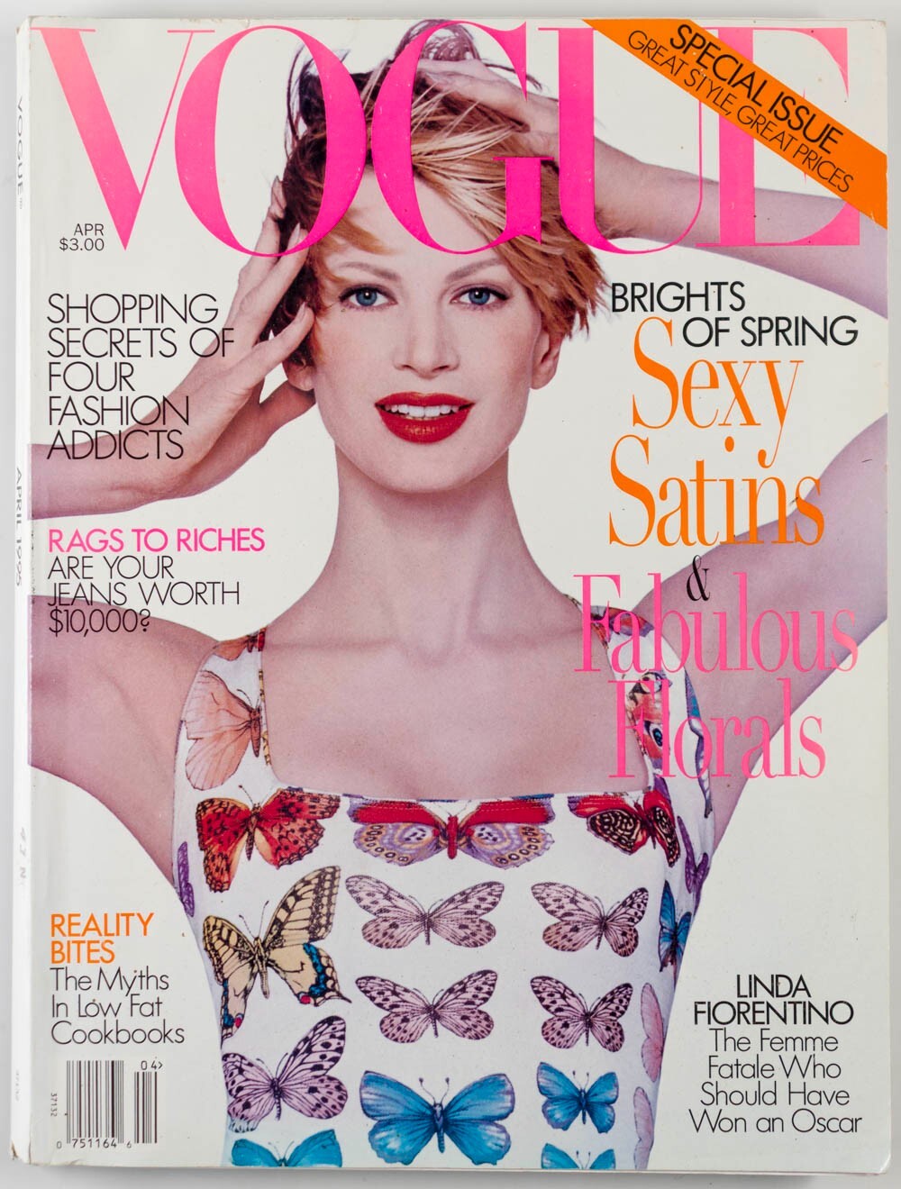KRISTEN McMENAMY Kate Moss AMBER VALLETTA Vogue April 1995 Amanda Harlech PENN