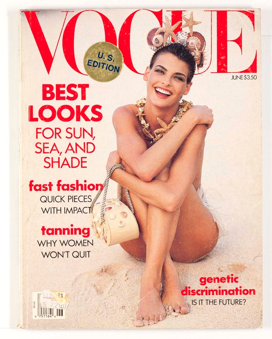 Linda Evangelista PETER LINDBERGH Dalmations NAOMI CAMPBELL Vogue June 1990 US