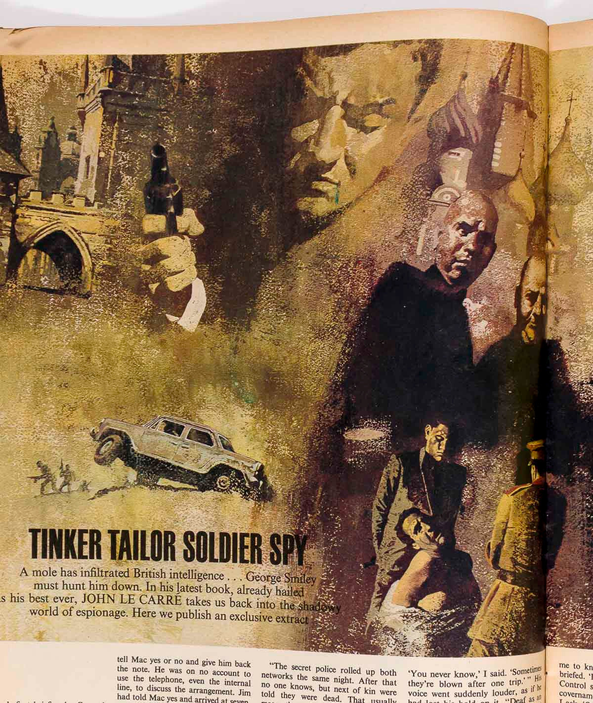 JOHN LE CARRE Tinker Tailor Soldier Spy GRAHAM GREENE Telegraph magazine 70s UK