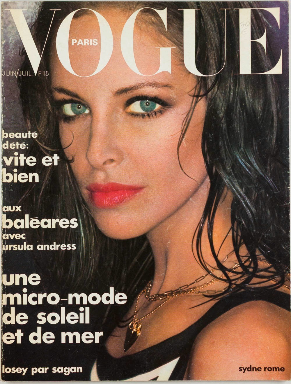 Sydne Rome HELMUT NEWTON Ursula Andress PARIS VOGUE June 1975 Francoise Sagan