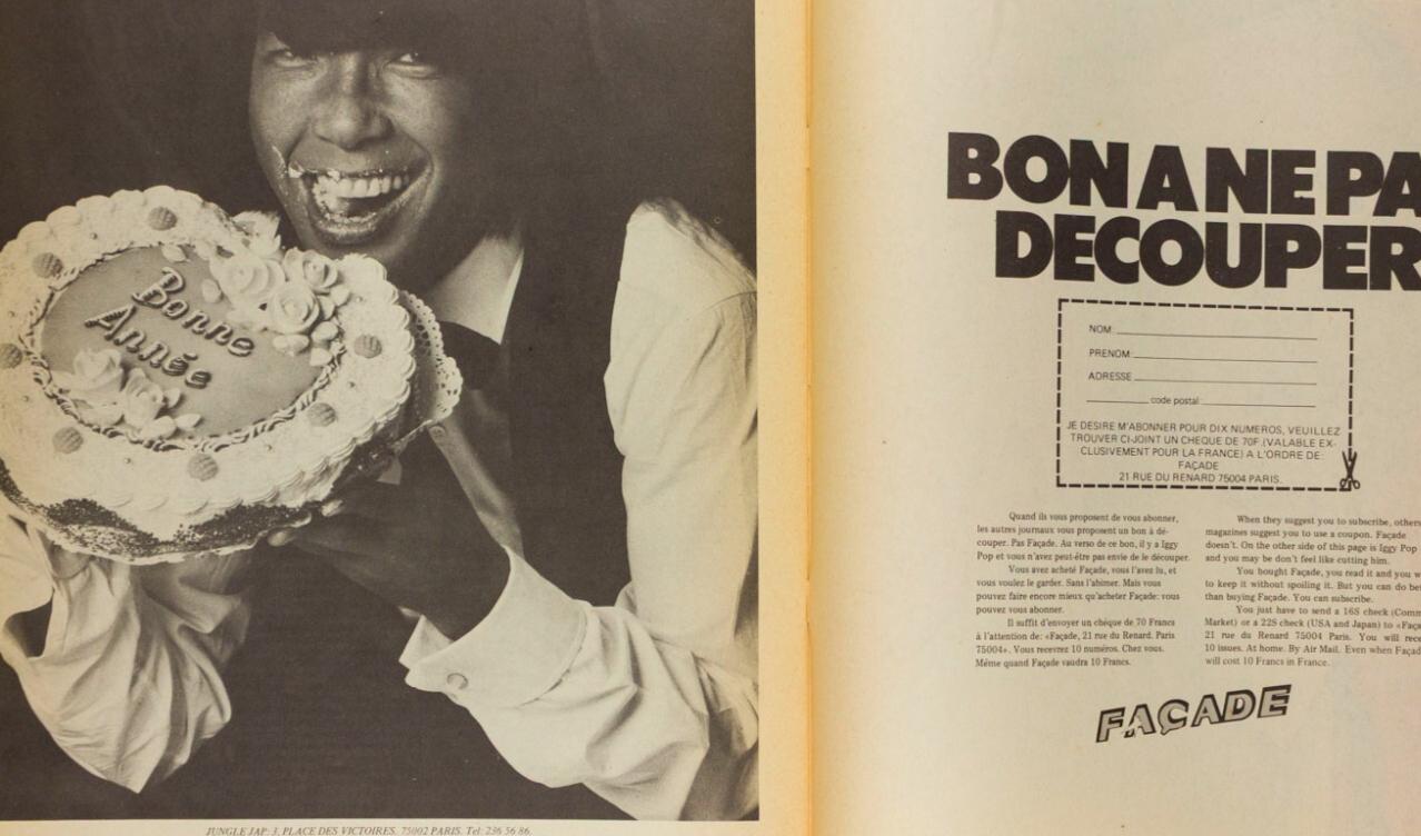 Mick Jagger SAYOKO Guy Bourdin FACADE magazine 5 1978 Charles Bukowski IGGY POP