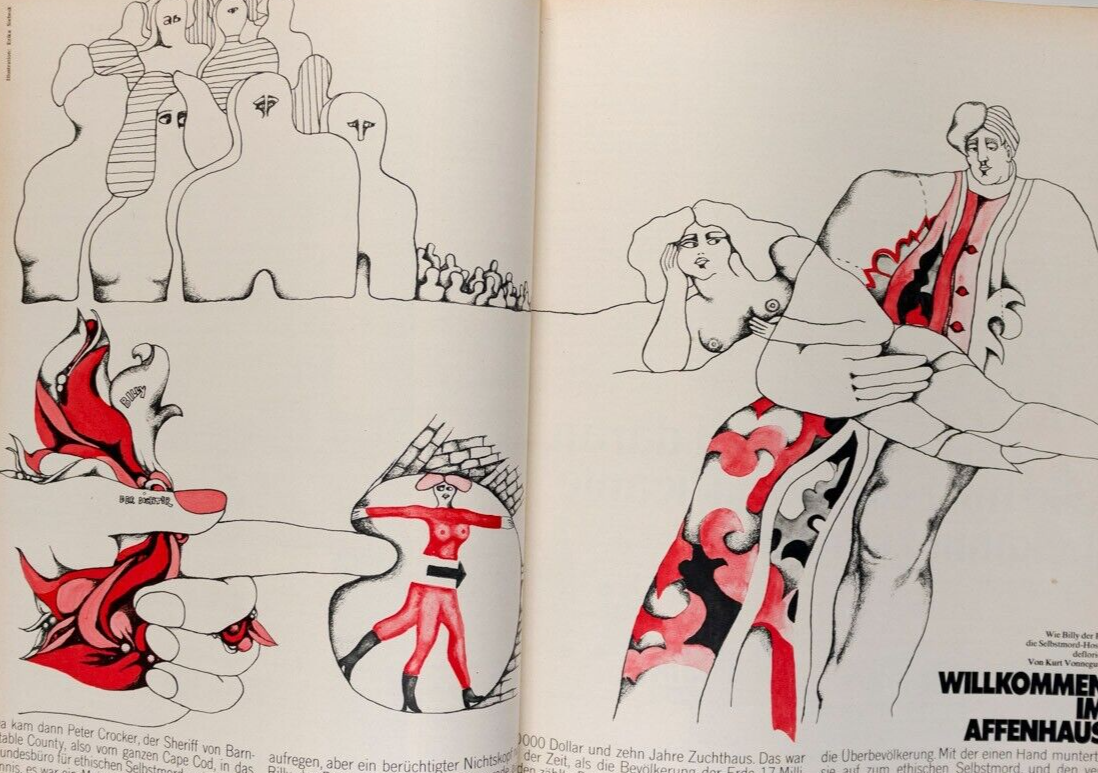 Uschi Obermaier JOHN LENNON Yoko Ono TWEN June 1969 Richard Lindner OLIVETTI vtg