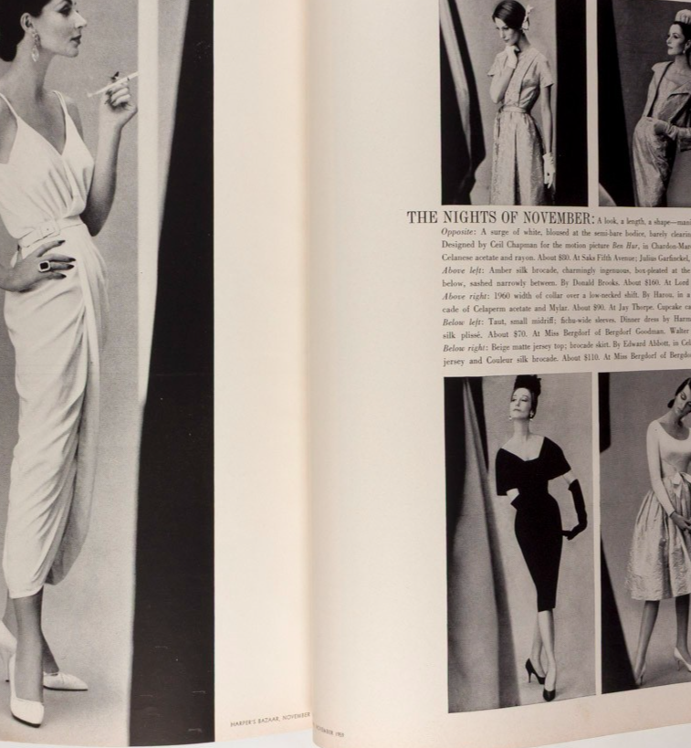 Hiro ANDY WARHOL Saul Leiter HARPERS BAZAAR US November 1959 Balenciaga GIVENCHY
