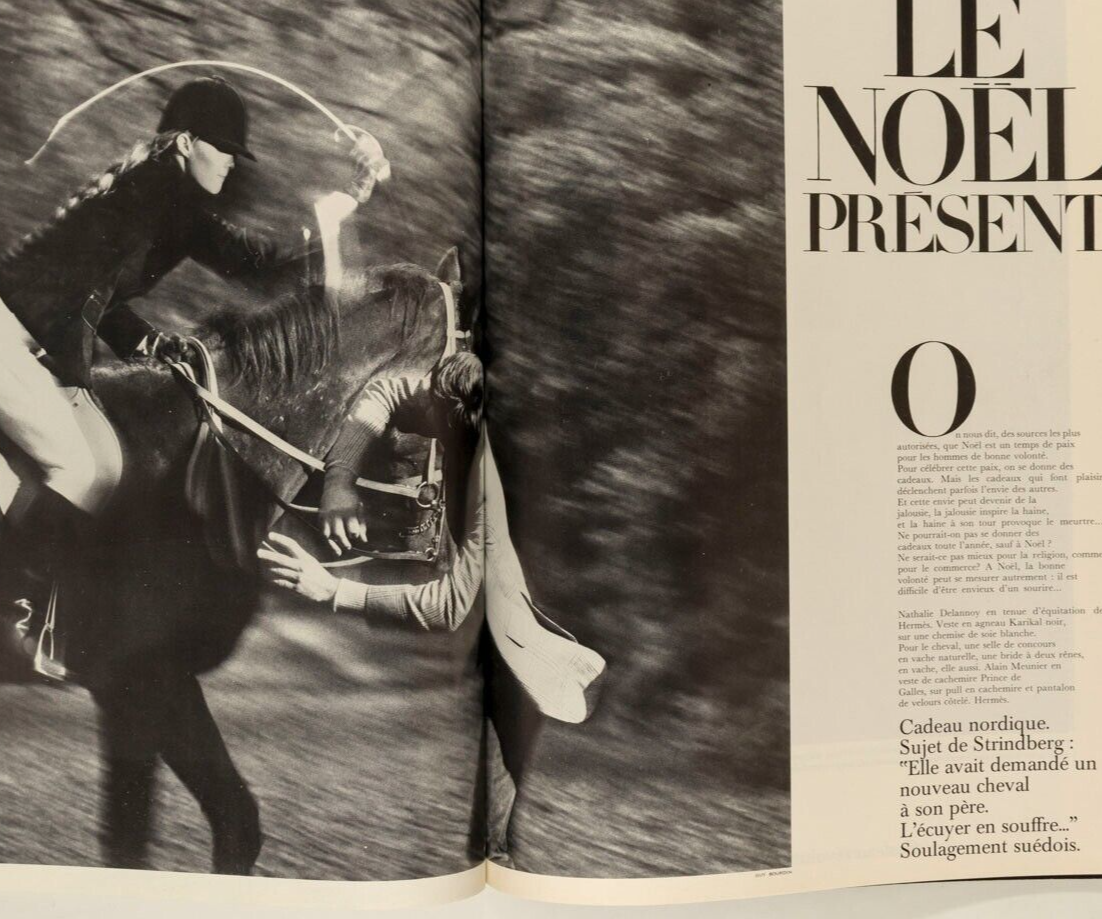 PETER USTINOV Guest edit PARIS VOGUE December 1975 January 1976 BOURDIN Newton