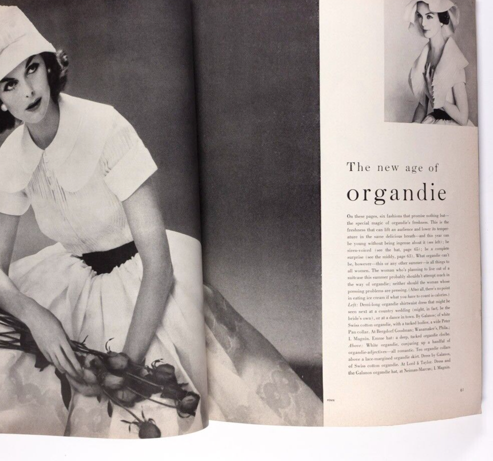 JOANNA McCORMICK Natalie Wood PICASSO Vogue 1957 June RENE BOUCHE Penn AGA KHAN
