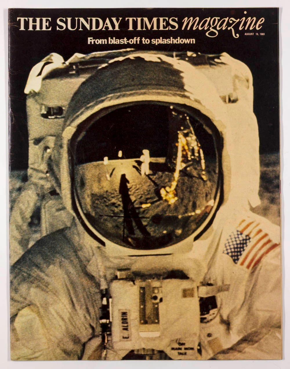 Buzz Aldrin MOON LANDING Space UK UNDAY TIMES magazine 10 August 1969 Apollo II