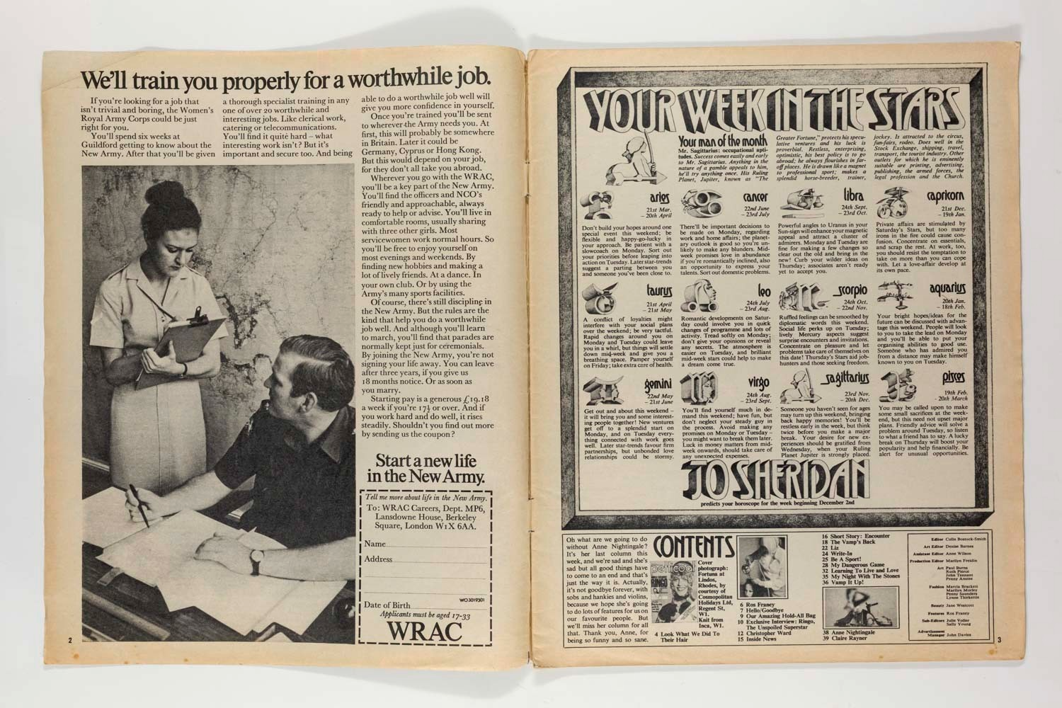 Ringo Starr ROLLING STONES Bag pattern PETTICOAT magazine 1 December 1973 Inca