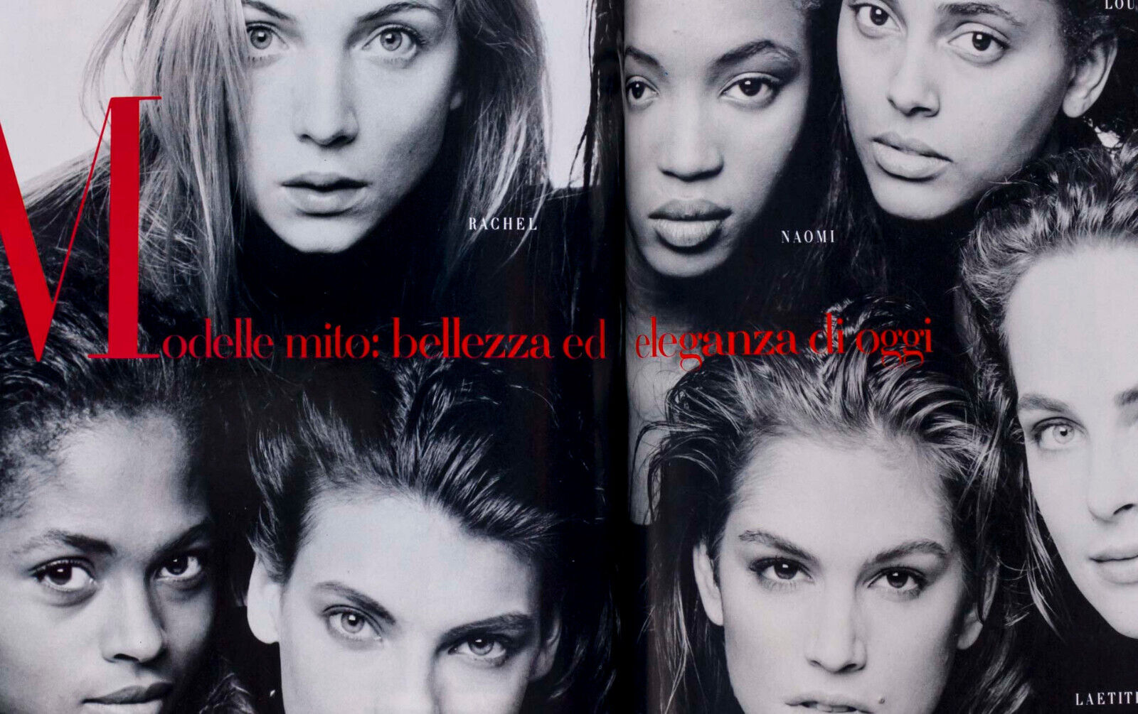 Isabella Rossellini YASMIN LE BON Cindy Crawford CORDULA REYER Jeny VOGUE ITALIA